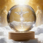 Faith Crystal Ball Devotional Figurine – Jesus, Mary & Angel Designs