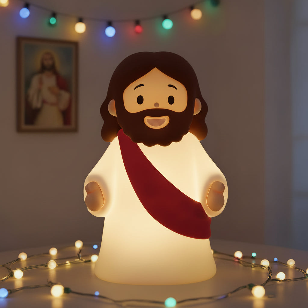 Mini Jesus Glowing Silicone Night Light – Faith Desk Decor