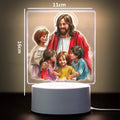3D Cross Acrylic LED Night Light – Faith Room & Desk Lamp