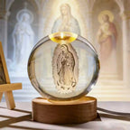 Faith Crystal Ball Devotional Figurine – Jesus, Mary & Angel Designs